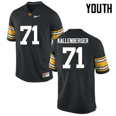 Youth Iowa Hawkeyes #71 Mark Kallenberger College Football Jerseys-Black